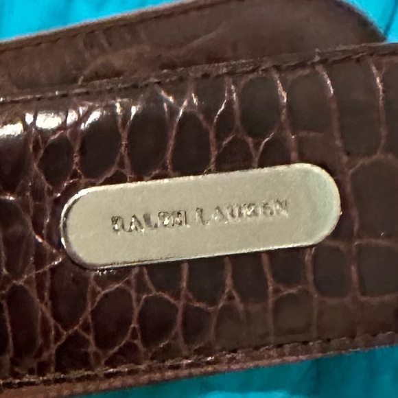 Vintage Ralph  Lauren brown women’s  belt ,size small 30” W reptile embossed. - Picture 3 of 15